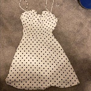 Black and white polka dot dress